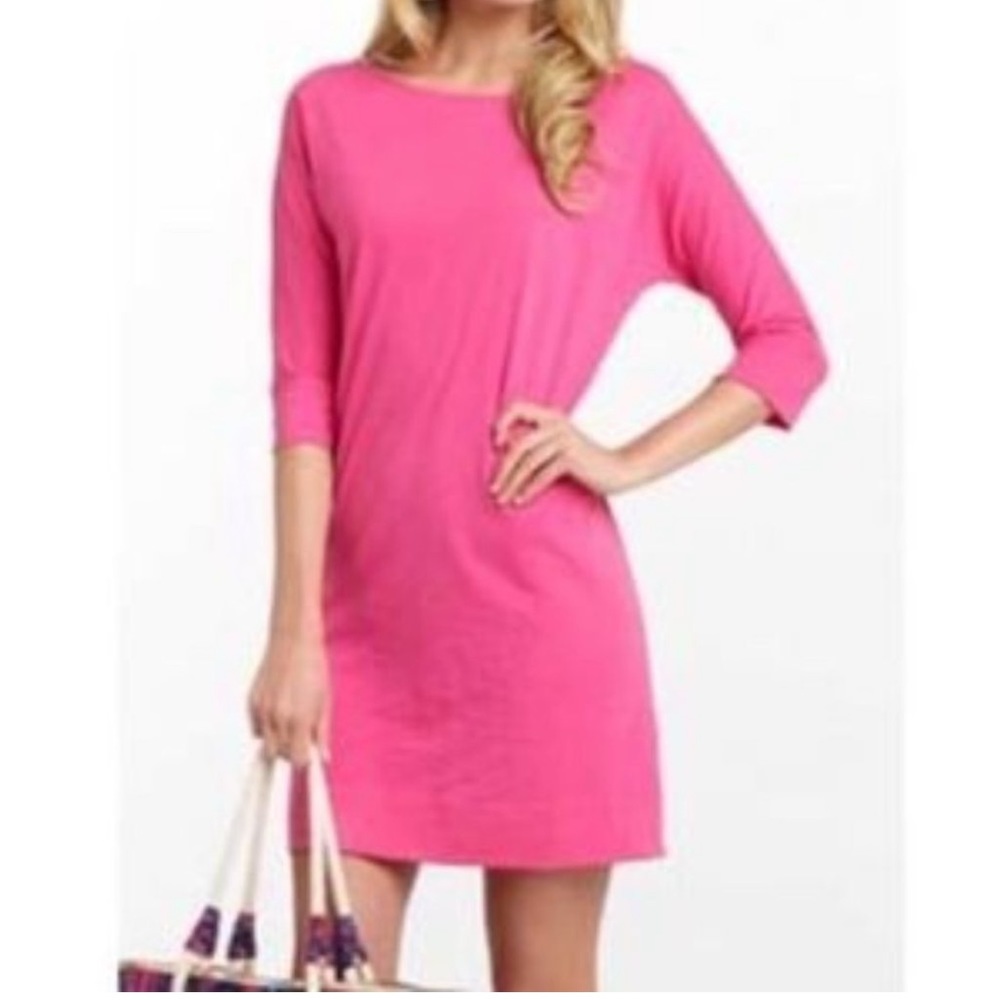 Lilly Pulitzer Casie Slub 100% Pima Cotton Pink Dress